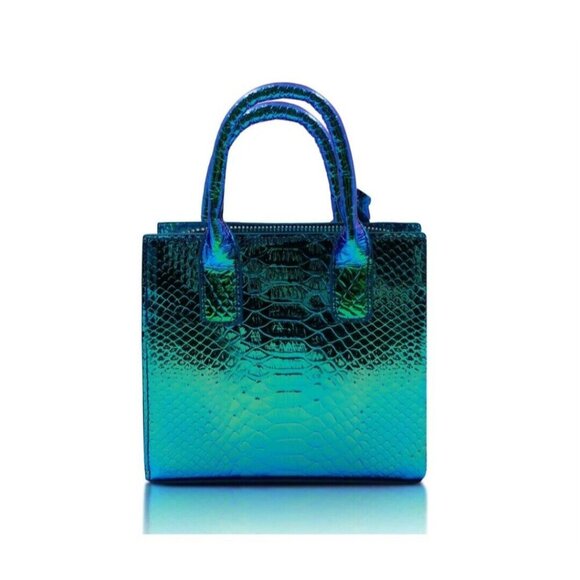Noir X Python mini bag (blue chrome) - Picture 3 of 8